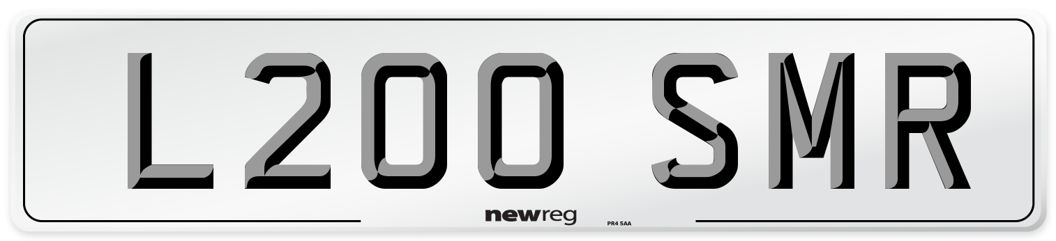 L200 SMR Number Plate from New Reg